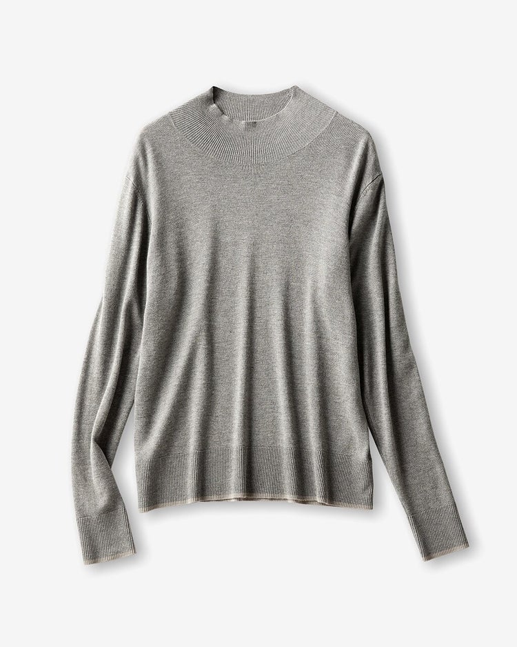 ハイネックアンサンブル・シルクフィール 詳細画像 グレー 7