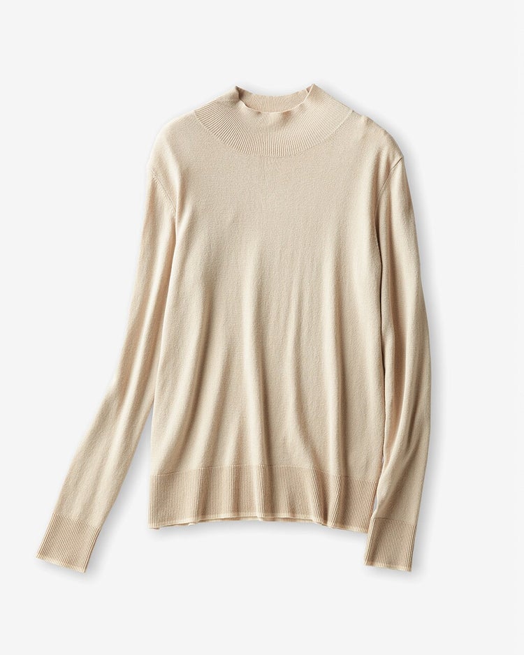 ハイネックアンサンブル・シルクフィール 詳細画像 ライトベージュ 6