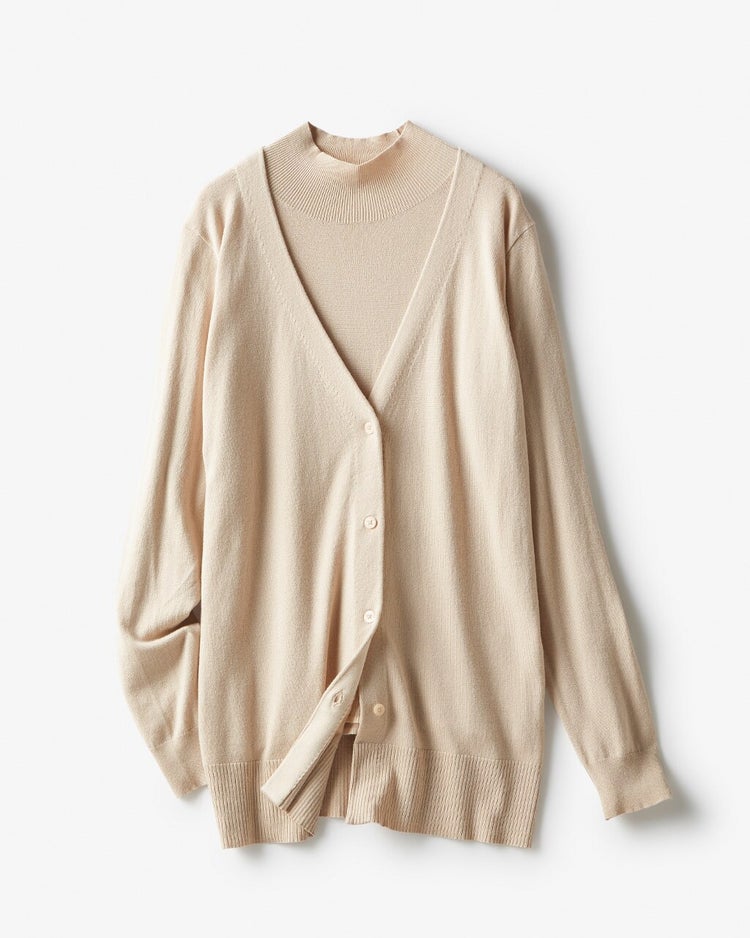 ハイネックアンサンブル・シルクフィール 詳細画像 ライトベージュ 7