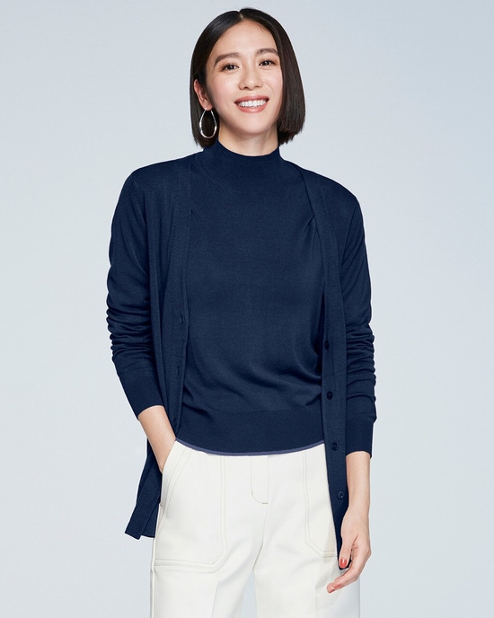 ハイネックアンサンブル・シルクフィール