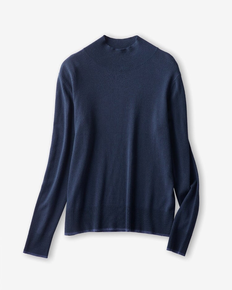 ハイネックアンサンブル・シルクフィール 詳細画像 ミッドナイトブルー 6