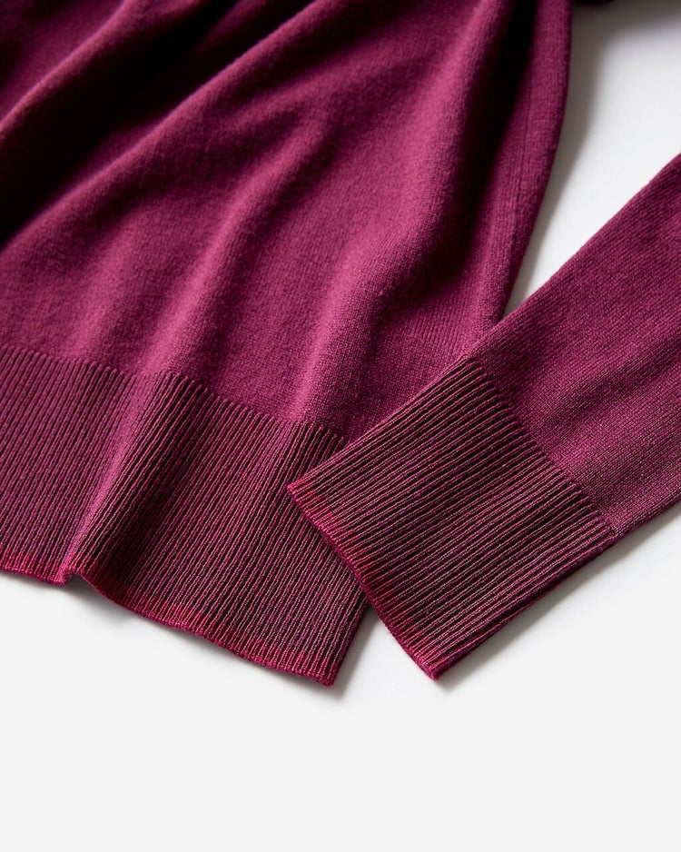 ハイネックアンサンブル・シルクフィール 詳細画像 パープル 3