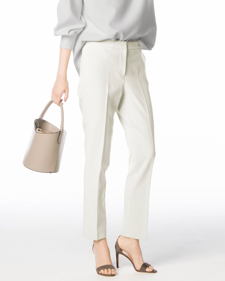 スポンジライト・クロップドパンツ 詳細画像 オフホワイト 1