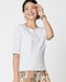 ラウンドネック／５分袖・ドゥクラッセTシャツ 詳細画像