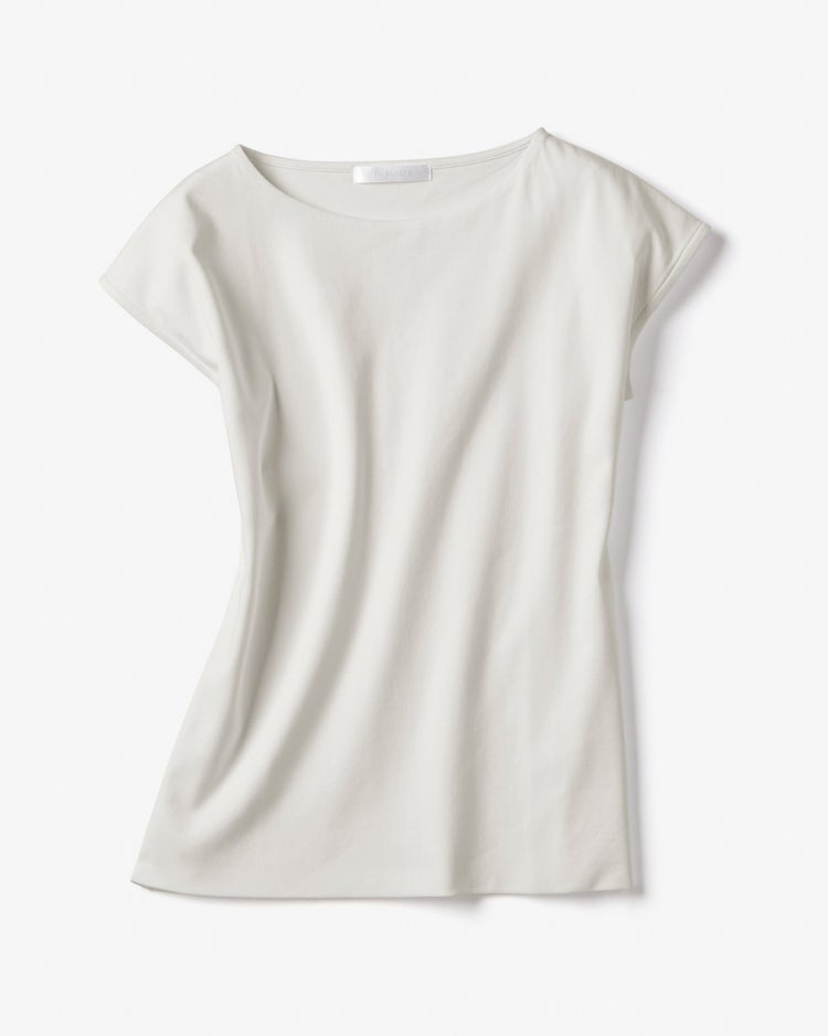 ボートネック／フレンチ袖・ドゥクラッセＴシャツ(60cm丈) 詳細画像 ライトグレー 1