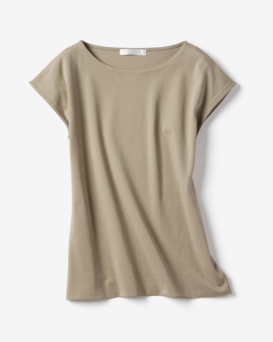 ボートネック／フレンチ袖・ドゥクラッセＴシャツ(60cm丈)