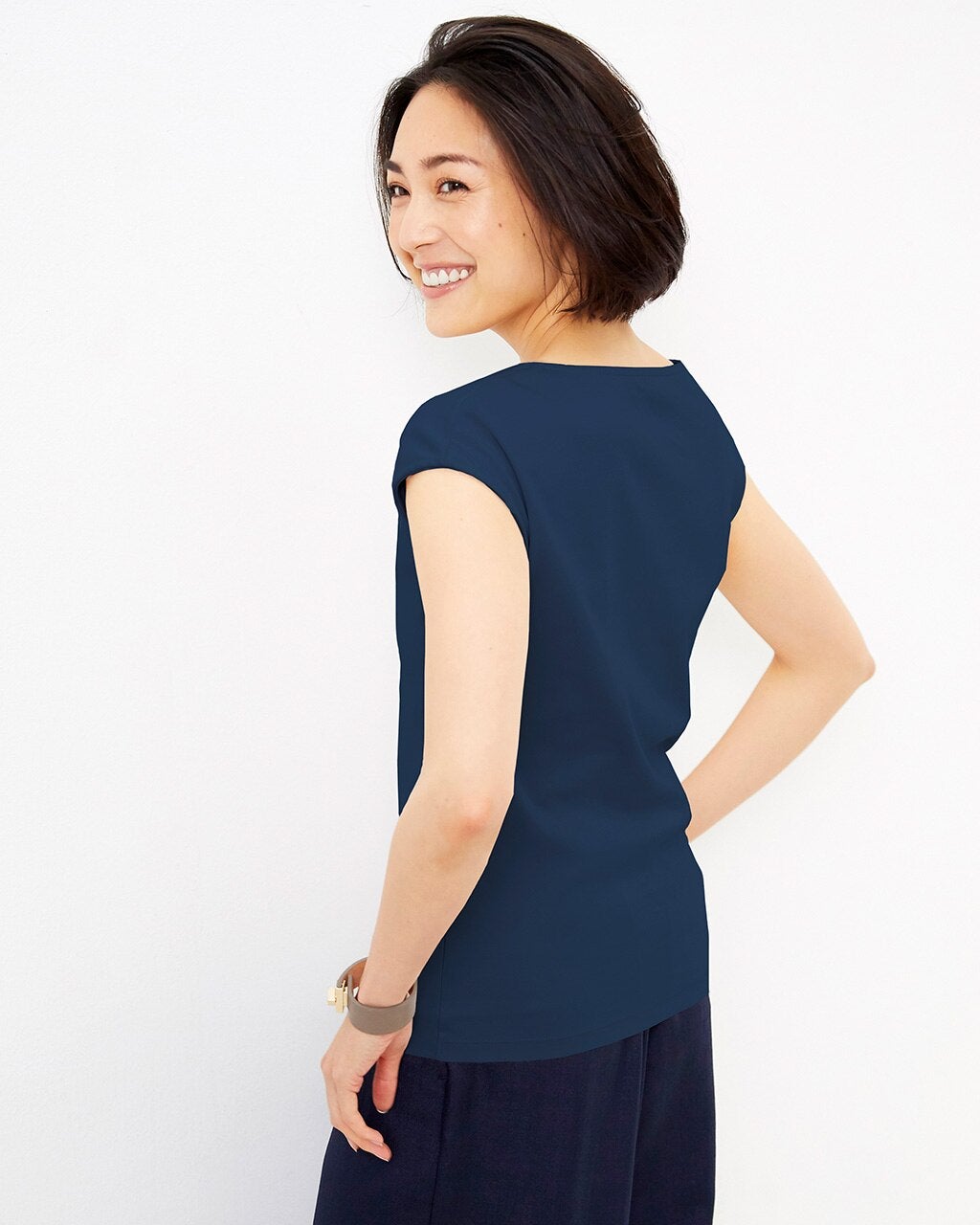 ボートネック／フレンチ袖・ドゥクラッセTシャツ(60cm丈)/DoCLASSE