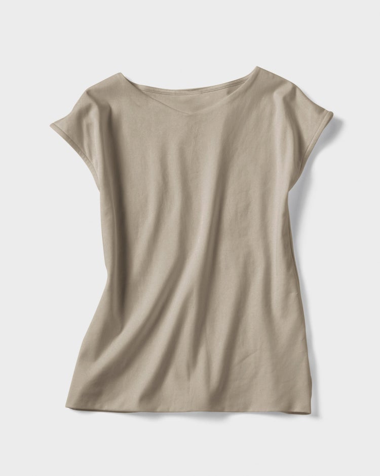浅Vネック／フレンチ袖・ドゥクラッセTシャツ 詳細画像 トープ 2
