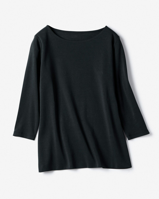 ボートネック／7分袖・ドゥクラッセＴシャツ(60cm丈)