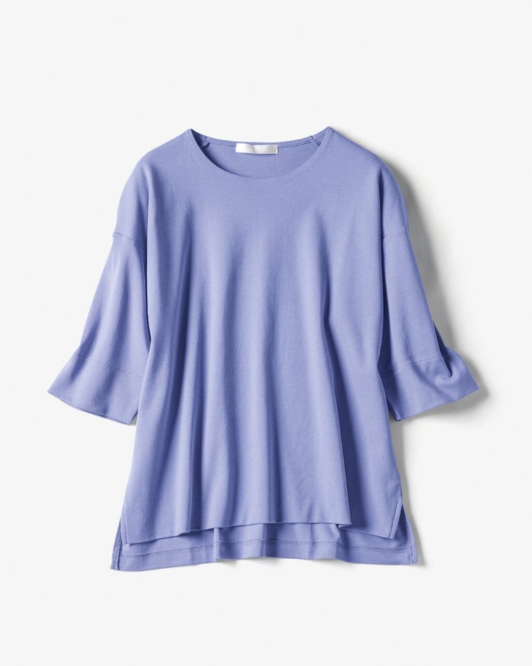 抜け感クルーネック／５分袖・ドゥクラッセTシャツ 詳細画像 ライラック 5