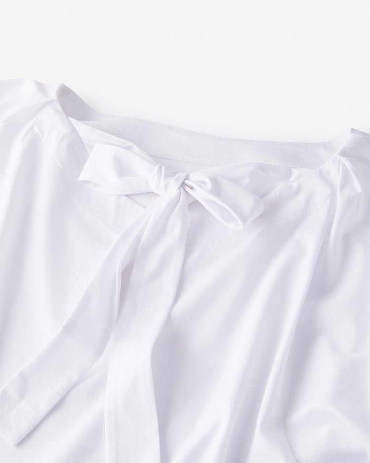 シルコットンUV・リボンプルオーバー 詳細画像 ホワイト 2