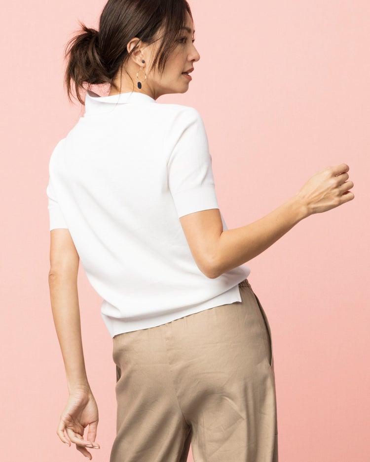 プレミアムコットン・ビューティポロ 詳細画像 オフホワイト 2