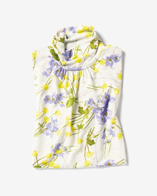 UVスラブ・ハイネック5分袖/柄