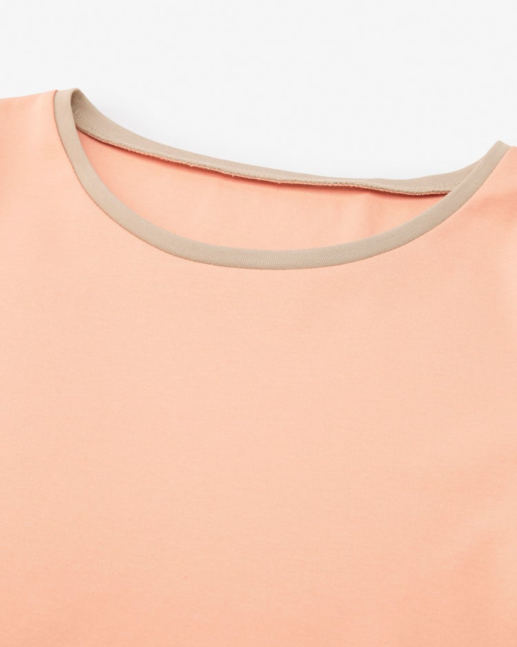 ニットトリミング・Tシャツ 詳細画像 ライトコーラル 3
