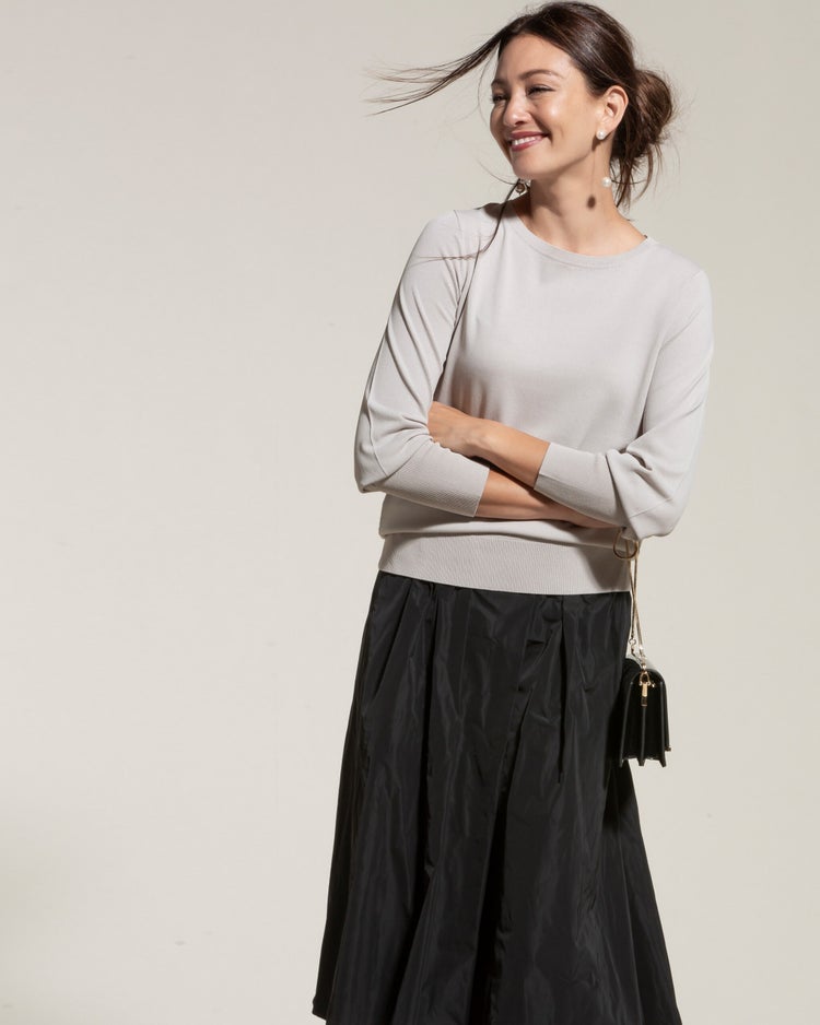 バックレース・ニットプルオーバー 詳細画像 ライトグレー 2