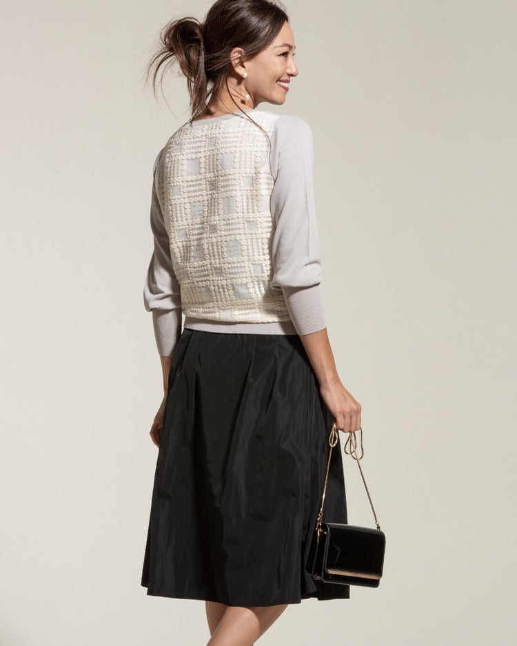 バックレース・ニットプルオーバー 詳細画像 ライトグレー 3