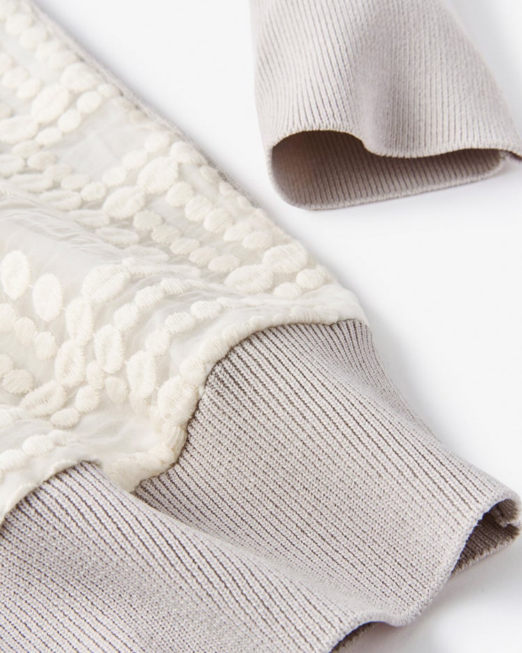 バックレース・ニットプルオーバー 詳細画像 ライトグレー 4