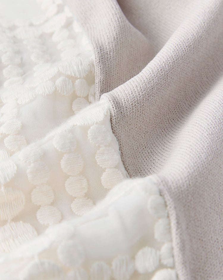 バックレース・ニットプルオーバー 詳細画像 ライトグレー 5