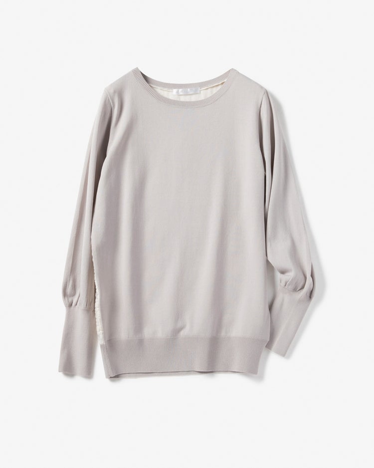 バックレース・ニットプルオーバー 詳細画像 ライトグレー 6