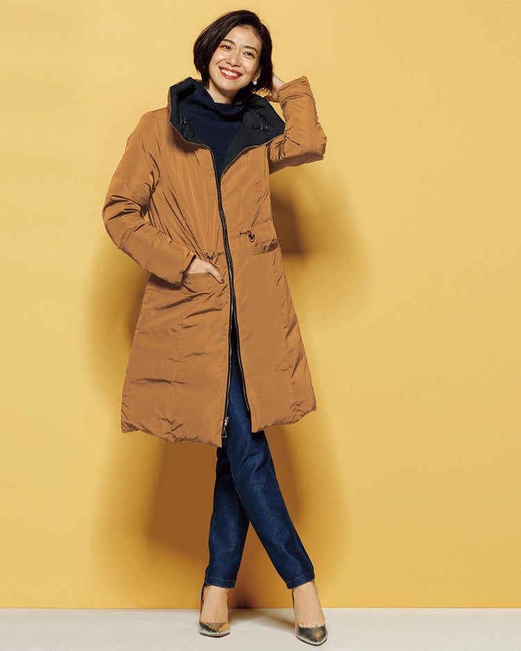 ジップアップダウン・リバーシブル/無地 詳細画像 ブラック&times;ブラウン 2