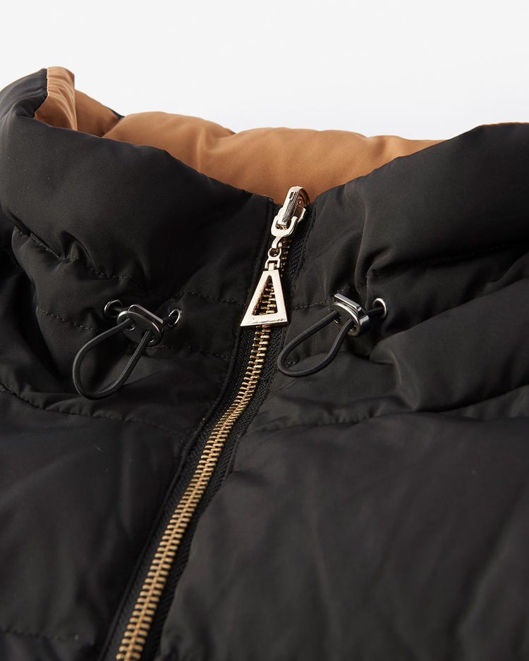 ジップアップダウン・リバーシブル/無地 詳細画像 ブラック&times;ブラウン 3