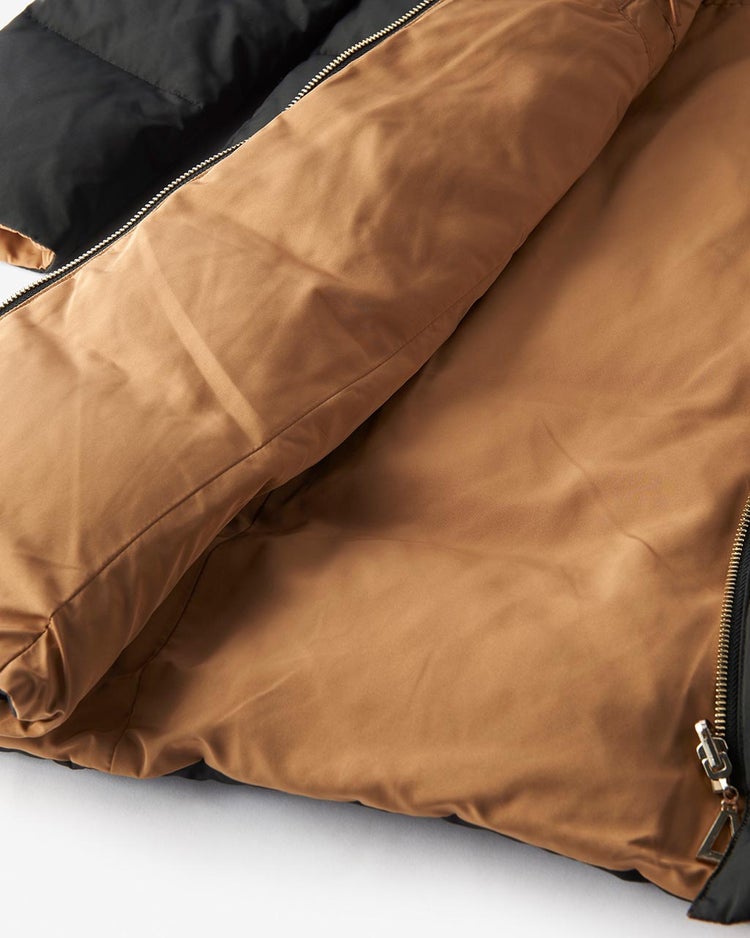 ジップアップダウン・リバーシブル/無地 詳細画像 ブラック&times;ブラウン 5