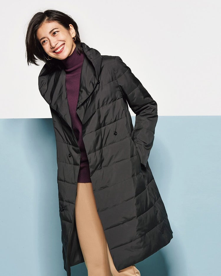 ウール＆キルティング・ドッキングコート 詳細画像 ブラック 2