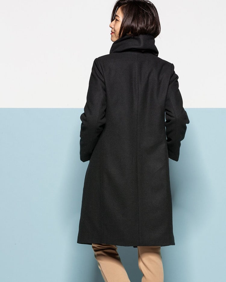 ウール＆キルティング・ドッキングコート 詳細画像 ブラック 3