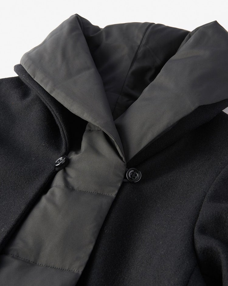 ウール＆キルティング・ドッキングコート 詳細画像 ブラック 4