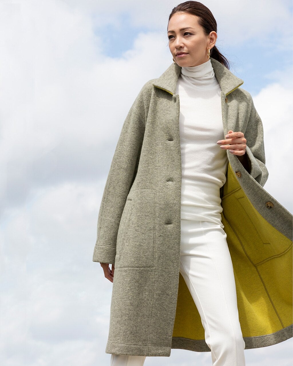 アンゴラニット・ダブルフェイスコート/DoCLASSE