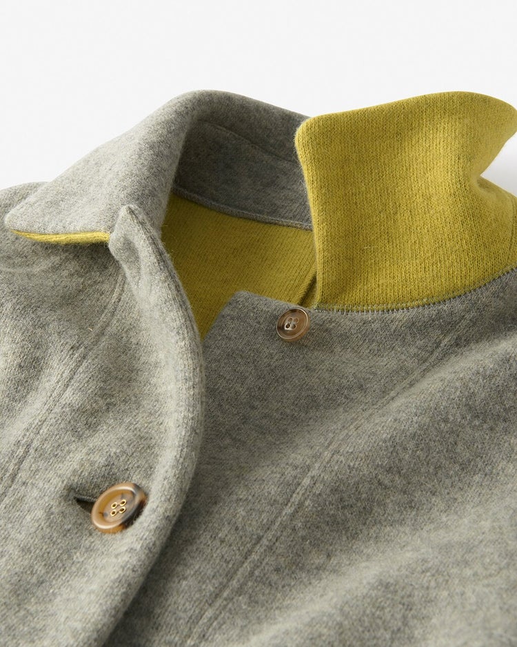 アンゴラニット・ダブルフェイスコート 詳細画像 グレー 3