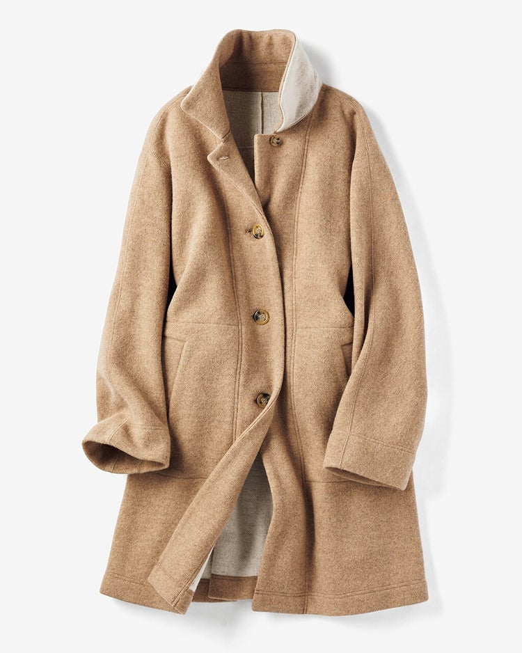アンゴラニット・ダブルフェイスコート 詳細画像 ベージュ 5
