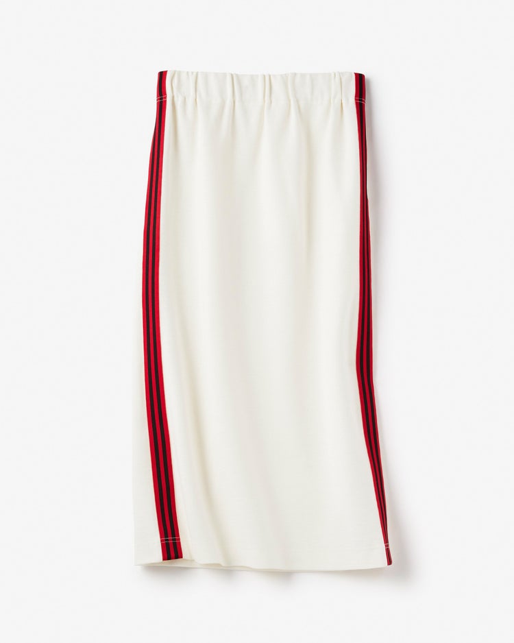 ウール混ポンチ・ラインスカート 詳細画像 オフホワイト 6