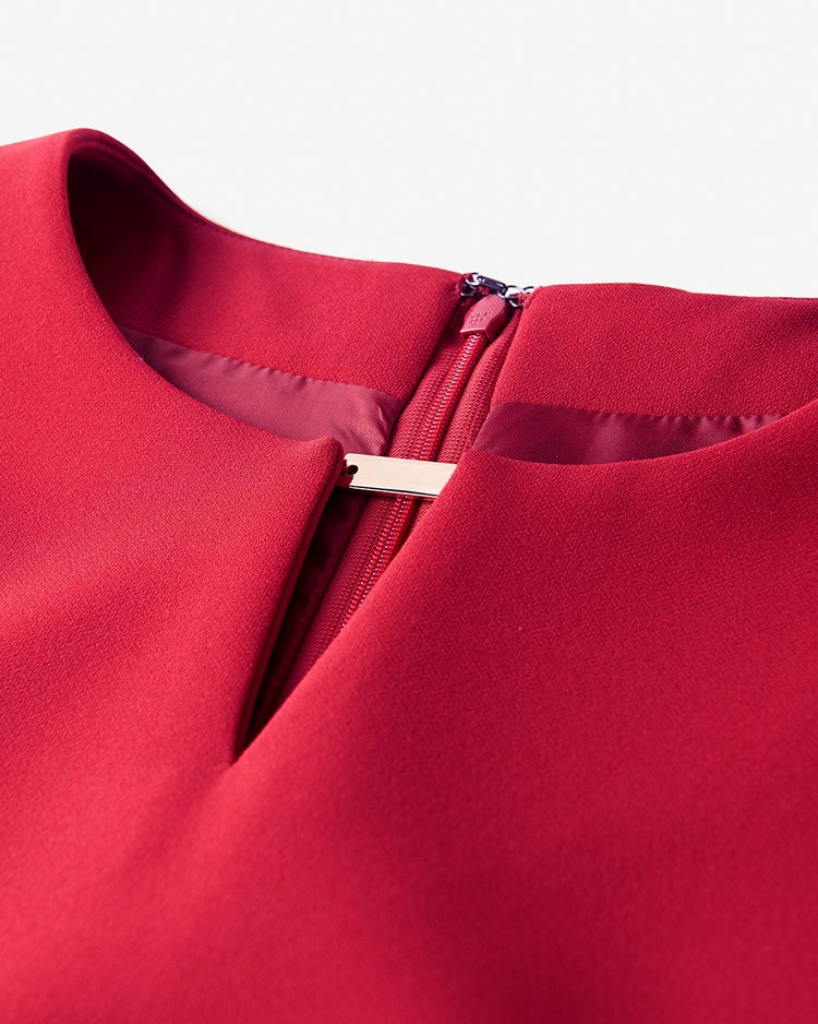 ライトWクロス・コクーンワンピース 詳細画像 レッド 3