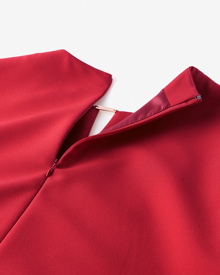 ライトWクロス・コクーンワンピース 詳細画像 レッド 4