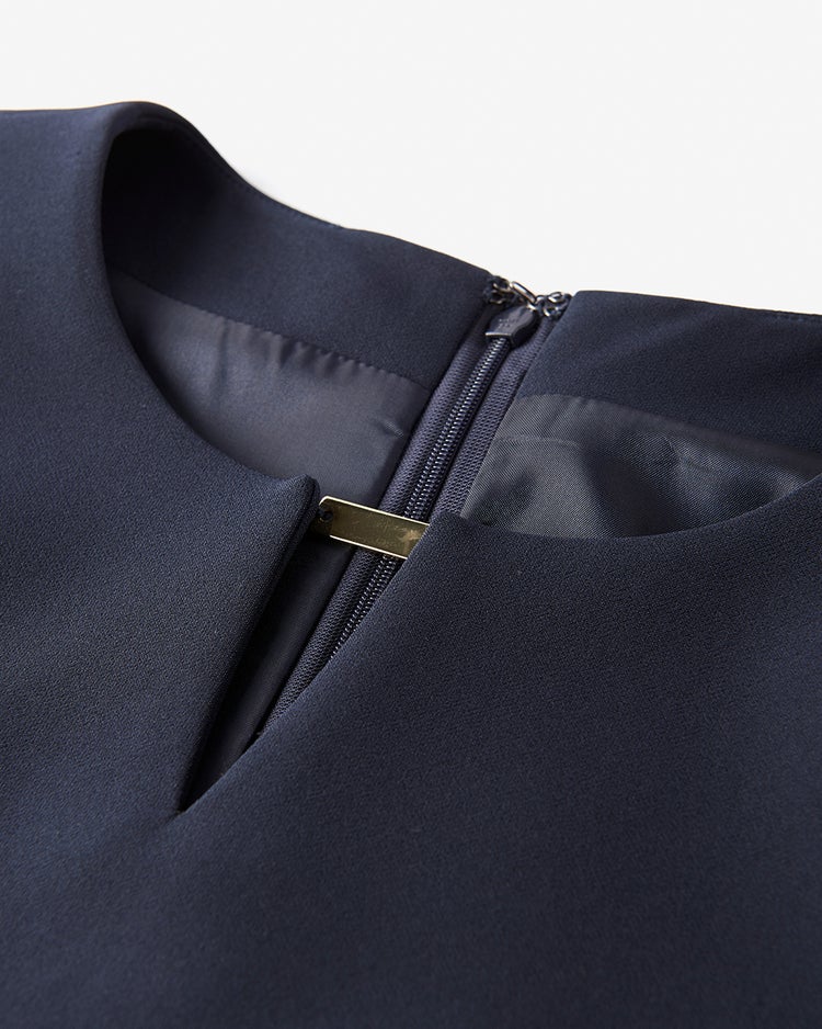 ライトWクロス・コクーンワンピース 詳細画像 ミッドナイトブルー 3