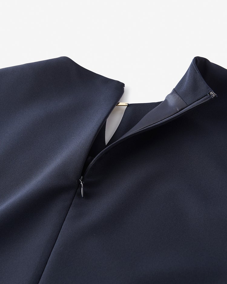 ライトWクロス・コクーンワンピース 詳細画像 ミッドナイトブルー 4