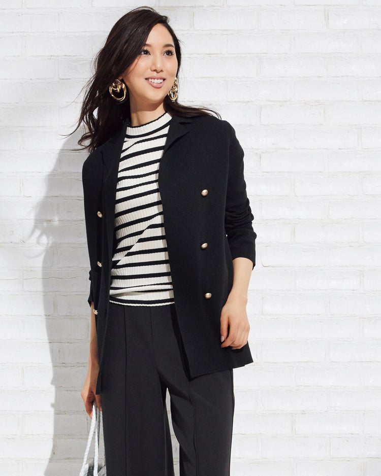 コットンミラノ・ジャケット/普通丈 詳細画像 ブラック 1