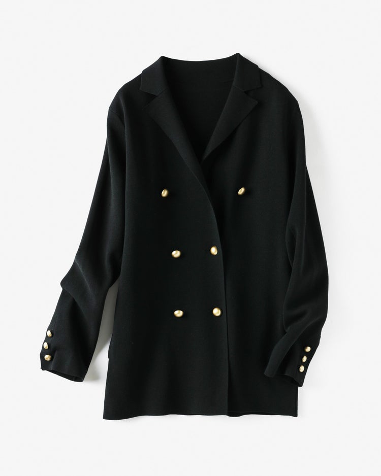 コットンミラノ・ジャケット/普通丈 詳細画像 ブラック 4