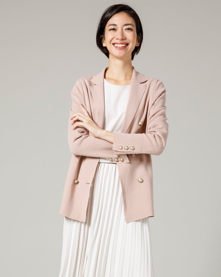 コットンミラノ・ジャケット/普通丈 詳細画像 ダスティーピンク 1