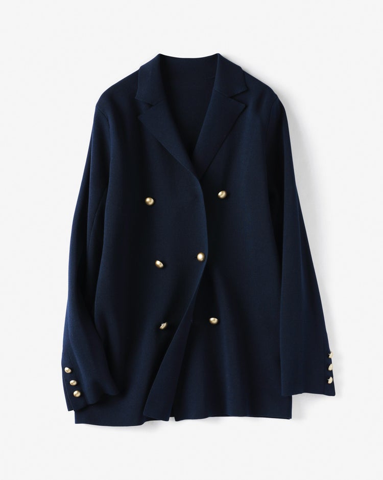 コットンミラノ・ジャケット/普通丈 詳細画像 ミッドナイトブルー 6