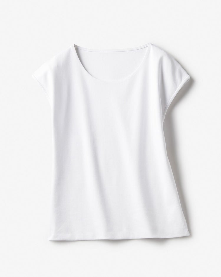 ジュエルネック／フレンチ袖・ドゥクラッセTシャツ 詳細画像 ホワイト 3