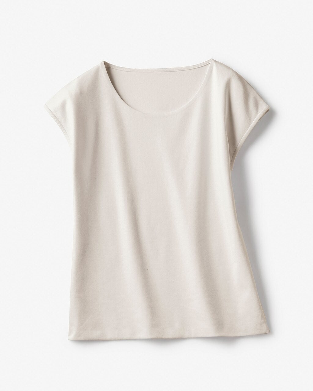 ジュエルネック/フレンチ袖・ドゥクラッセTシャツ/40代50代からの