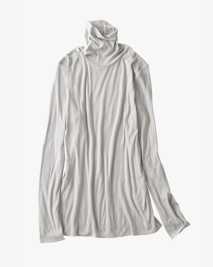 コットンダブルガーゼ・タートル（袖二重） 詳細画像 グレー 1