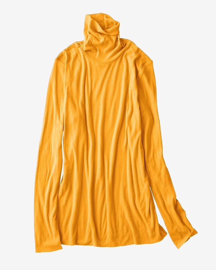 コットンダブルガーゼ・タートル（袖二重） 詳細画像 サフラン 1