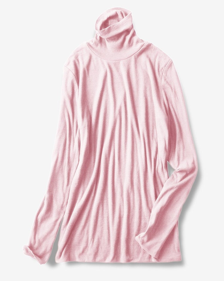 コットンダブルガーゼ・タートル（袖二重） 詳細画像 ライトピンク 2