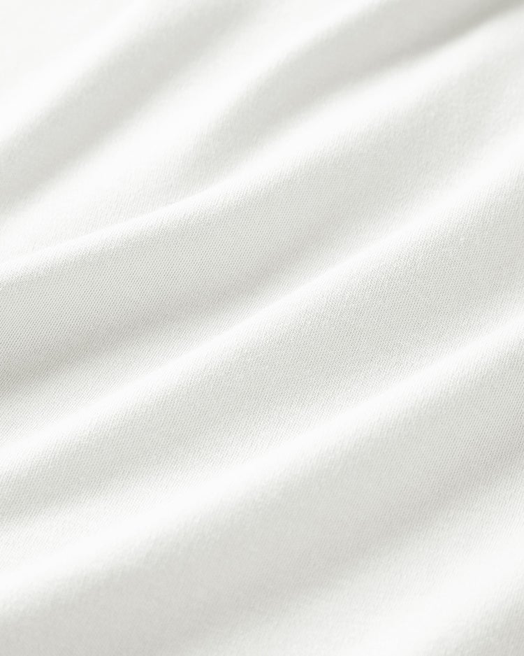 □超長綿5分袖カットソー／無地 詳細画像 オフホワイト 2