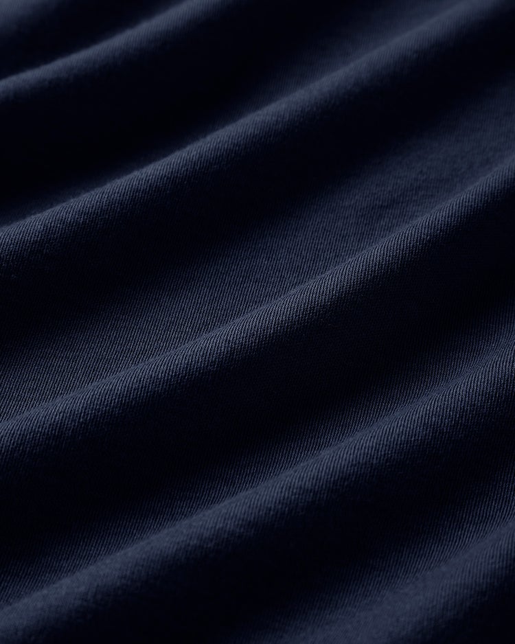 □超長綿5分袖カットソー／無地 詳細画像 ミッドナイトブルー 2