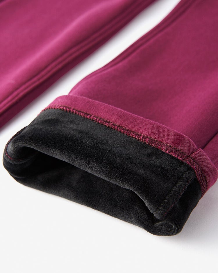 極暖ベロアタッチ・レギング 詳細画像 ボルドー 2