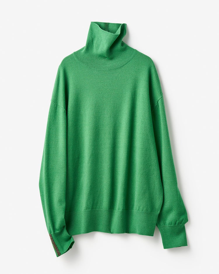 ビーズデザインカフス・タートルニット 詳細画像 グリーン 4